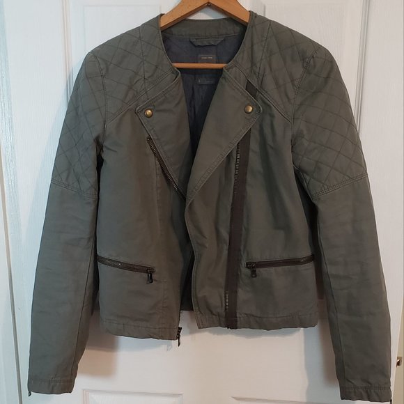 GAP Women's Moto Quilted Jacket: Size US 8 - Picture 2 of 9